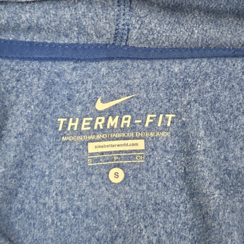 Nike Therma Fit Athletic Performance Full Zip Training Hoodie Blue Women's Small
